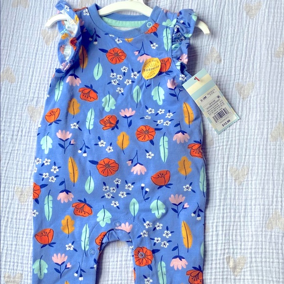Cat & Jack Other - Cute floral jumpsuit with tutu 0-3m
